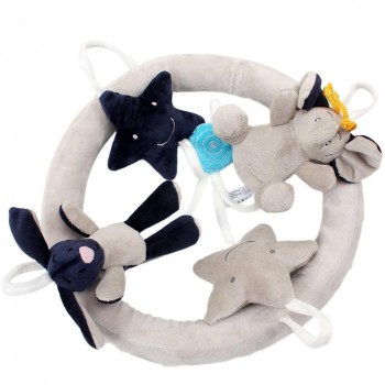 Baby Elephant Bunny Star Five-pointed Star Bed Bell Baby Music Car Hanging Music Box Turn Music Toy