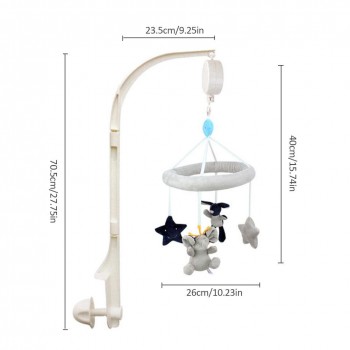 Baby Elephant Bunny Star Five-pointed Star Bed Bell Baby Music Car Hanging Music Box Turn Music Toy