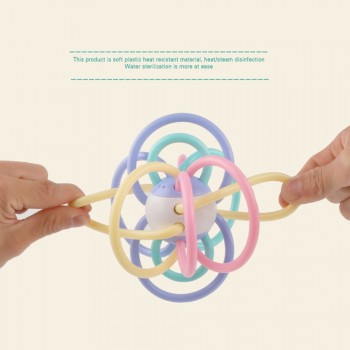 Colorful Baby Rattles Teether Toys Newborn Infant Puzzle Teeth Ball For 0-12 months Baby Hand Bell Rattle Early Educational
