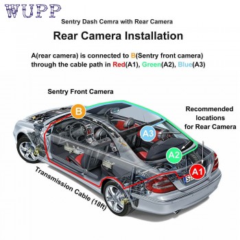 OMESHIN 4 Inch LCD IPS Dual Lens Car Dash Cam FHD 1080P Dashboard Camera 170 degree Driving DVR