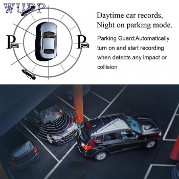 OMESHIN 4 Inch LCD IPS Dual Lens Car Dash Cam FHD 1080P Dashboard Camera 170 degree Driving DVR
