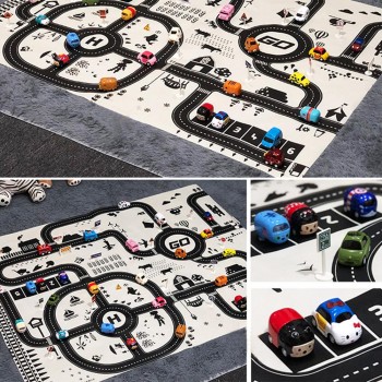 North European Style Kids Car City Scene Taffic Highway Map Play Mat Educational Toys For Children Gym Games Road Carpet