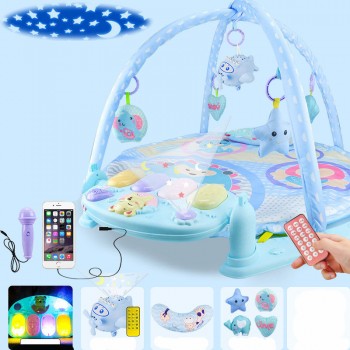 Projetion Baby Plat Mat Music Remot Control Toys Gym Mat Soft Infant Baby Floor Carpet Rug Activity Crawling Developing Mat