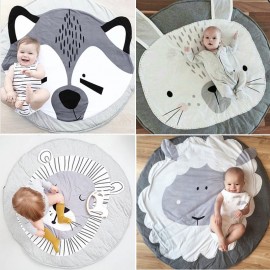 90CM Round Baby Playmat Soft Cotton Play Mats Crawling Creeping Mat Kids Play Rugs Floor Carpet Nursery Children Room Decoration