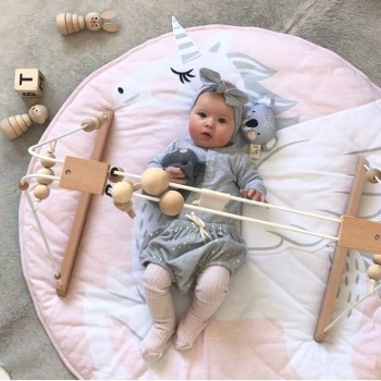90CM Round Baby Playmat Soft Cotton Play Mats Crawling Creeping Mat Kids Play Rugs Floor Carpet Nursery Children Room Decoration