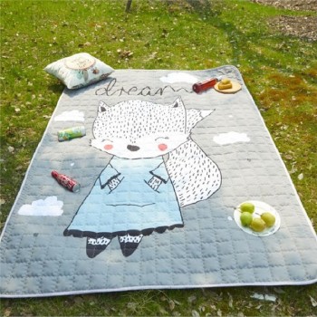Cute Cartoon Pattern Water-proof Baby Play Mats Multi-function Blanket Nordic Style Kids Room Home Decor Photo Props Picnic Mat