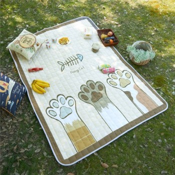 Cute Cartoon Pattern Water-proof Baby Play Mats Multi-function Blanket Nordic Style Kids Room Home Decor Photo Props Picnic Mat