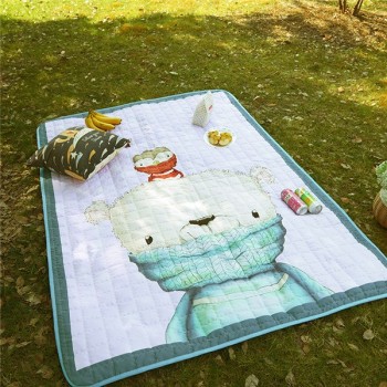 Cute Cartoon Pattern Water-proof Baby Play Mats Multi-function Blanket Nordic Style Kids Room Home Decor Photo Props Picnic Mat