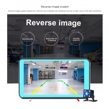 WIFI 4 inch IPS HD Dual Lens Car Dash Cam 1080P 170 Degree Wide Angle LED Light High Dynamic Range Driving Recorder Night Vision