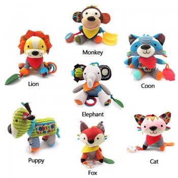 New Animal Style Baby Rattles Mobile Bed Molar Tooth Sticks Hanging Wind Chimes Ringing Hand Bell Baby Toys Rattle Toys