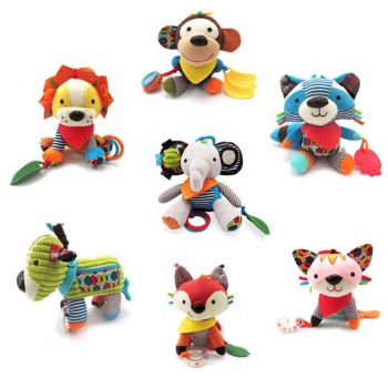 New Animal Style Baby Rattles Mobile Bed Molar Tooth Sticks Hanging Wind Chimes Ringing Hand Bell Baby Toys Rattle Toys