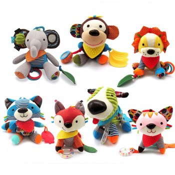 New Animal Style Baby Rattles Mobile Bed Molar Tooth Sticks Hanging Wind Chimes Ringing Hand Bell Baby Toys Rattle Toys