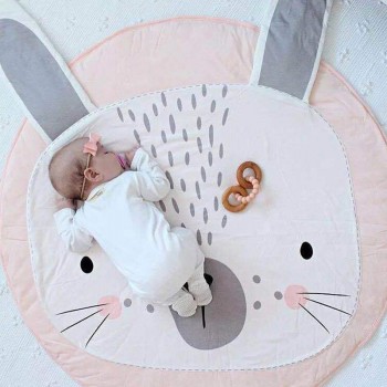 Baby Play Mats Cute Animal Climbing Carpet Baby Play Mats for Newborn Infant Cotton Rabbit Lion Koala Cat Bear Soft Sleeping Mat