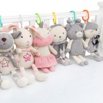 Hot 30cm Woolen Baby Rattles Toys BB Device Stuffed Animal Plush Doll Infant Crib Toy Fox Toys for Stroller Soothing Dolls LB09