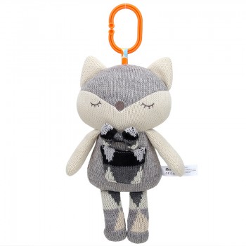 Hot 30cm Woolen Baby Rattles Toys BB Device Stuffed Animal Plush Doll Infant Crib Toy Fox Toys for Stroller Soothing Dolls LB09