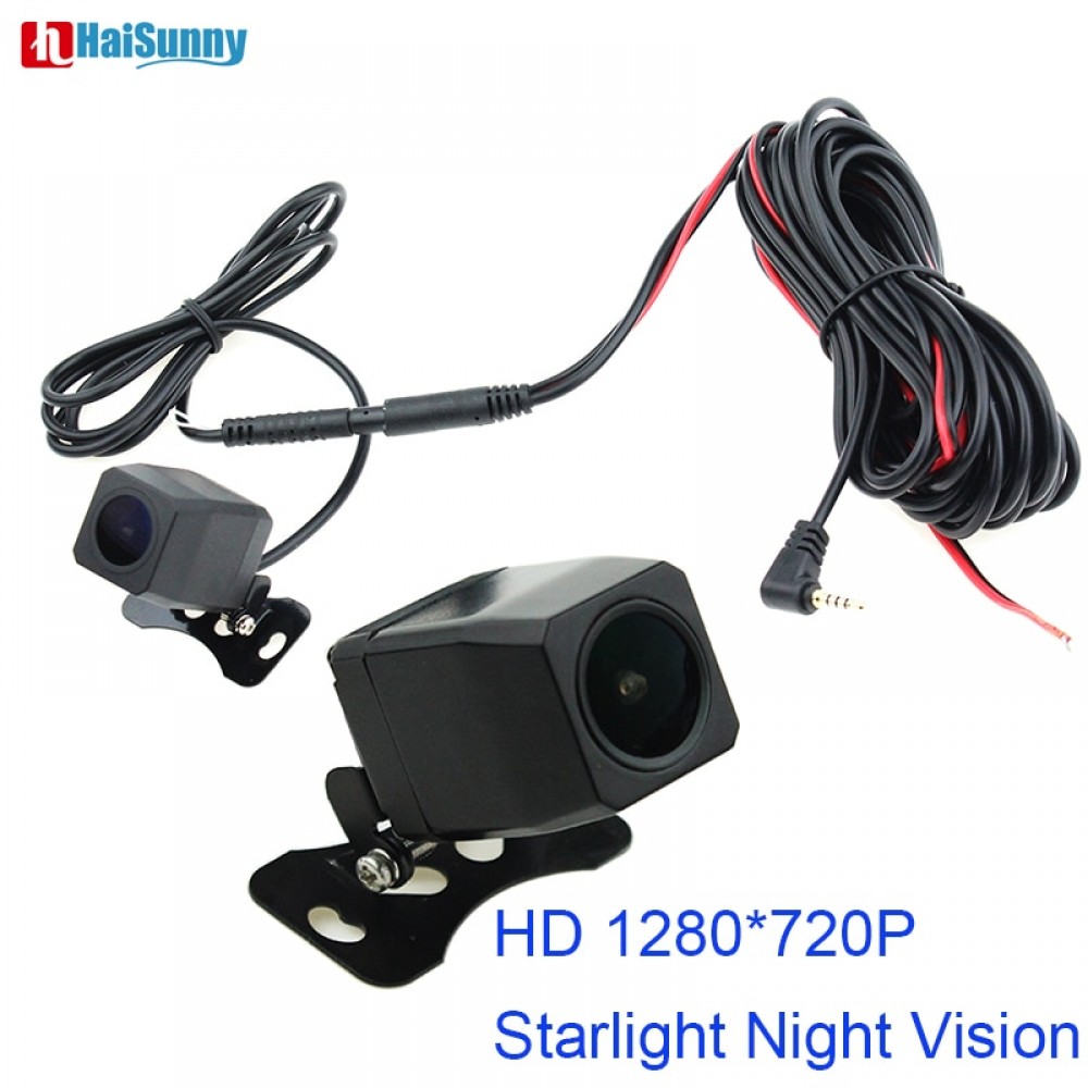 Starlight Night Vision 1280*720P MCDD Reverse Rear View Camera Wide Angle  Lens 2.5mm Jack  4 Pin For Car DVR Mirror Recorders