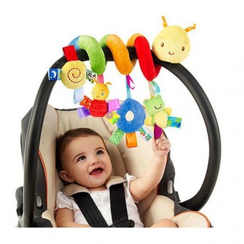 Educational Toddler Toys Baby Plush Animal Rattle Mobile Infant Stroller Bed Crib Spiral Hanging Toys for Baby Toys 0-12 Months