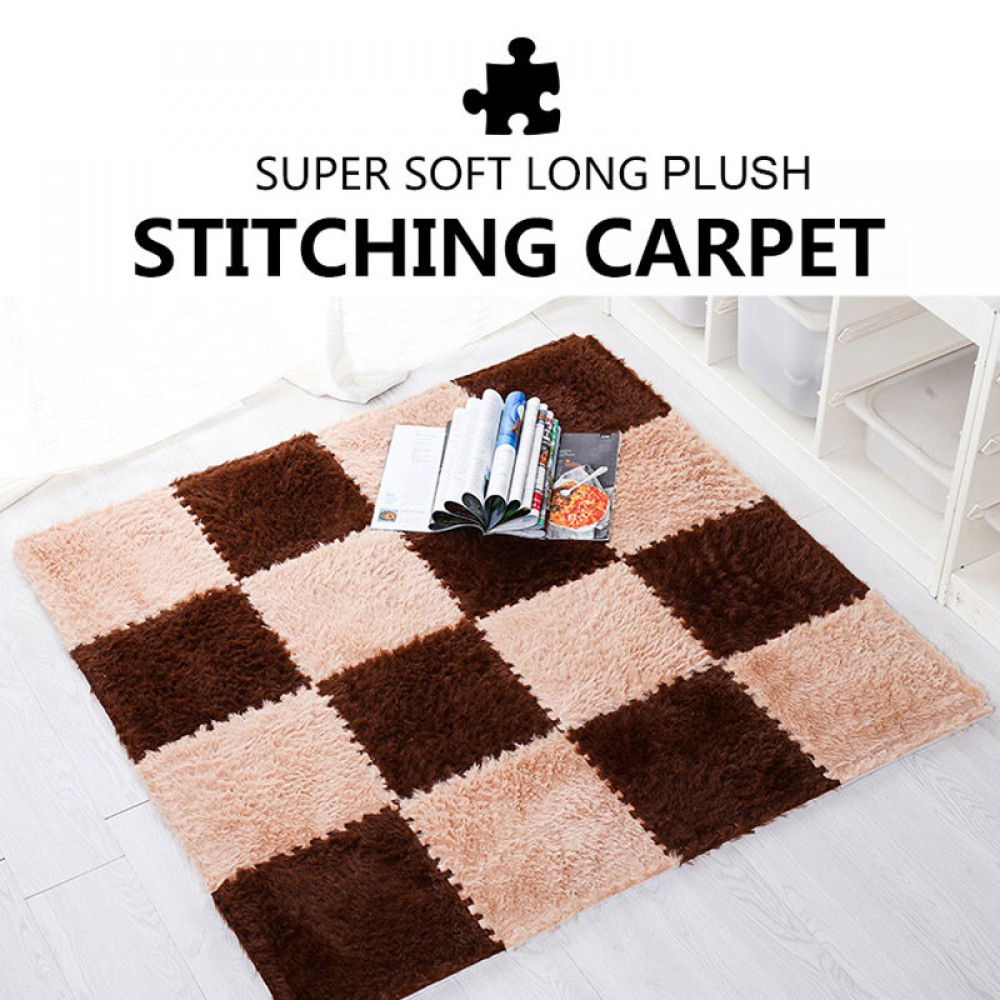 6/12/15/18/25pcs Soft Long Plush EVA Foam Puzzle Play Mat Carpet Baby Children Kids Play Interlocking Exercise Floor Mat 30X30cm