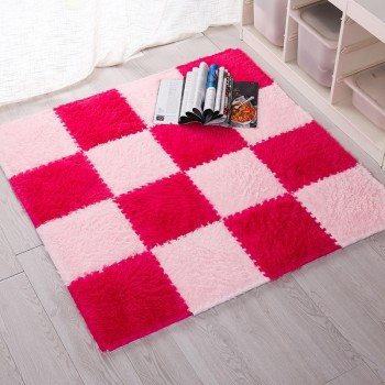 6/12/15/18/25pcs Soft Long Plush EVA Foam Puzzle Play Mat Carpet Baby Children Kids Play Interlocking Exercise Floor Mat 30X30cm