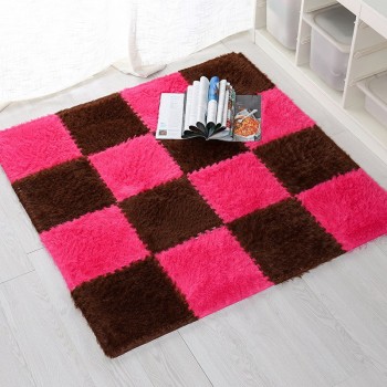 6/12/15/18/25pcs Soft Long Plush EVA Foam Puzzle Play Mat Carpet Baby Children Kids Play Interlocking Exercise Floor Mat 30X30cm
