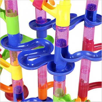 29/80/105pcs Set DIY Construction Marble Race Run Maze Track Building Blocks Kids Ball Roll Toys Christmas Gift