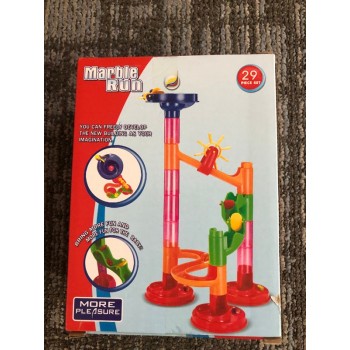 29/80/105pcs Set DIY Construction Marble Race Run Maze Track Building Blocks Kids Ball Roll Toys Christmas Gift