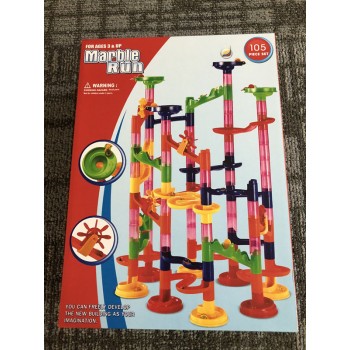 29/80/105pcs Set DIY Construction Marble Race Run Maze Track Building Blocks Kids Ball Roll Toys Christmas Gift