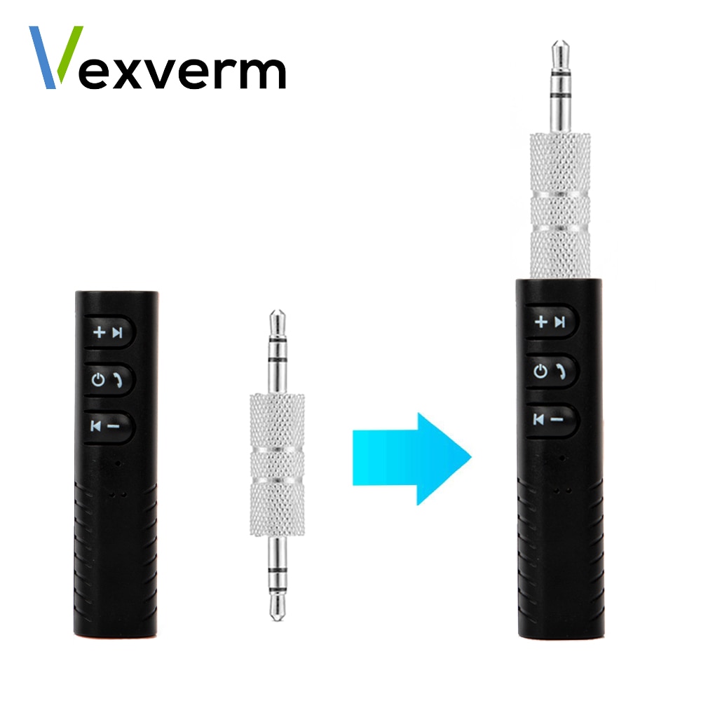 Vexverm 3.5mm Jack Aux Handsfree Wireless Car Bluetooth Receiver Kit Adapter For Headphone MP3 Music Audio Reciever Adapter