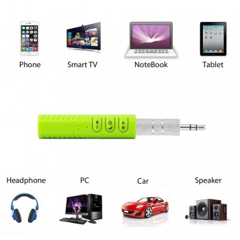 Vexverm 3.5mm Jack Aux Handsfree Wireless Car Bluetooth Receiver Kit Adapter For Headphone MP3 Music Audio Reciever Adapter
