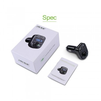 1Pcs Bluetooth Car Kit FM Transmitter MP3 Player With LED Dual USB 4.1A Quick Charger Voltage Display Micro SD TF Music Playing