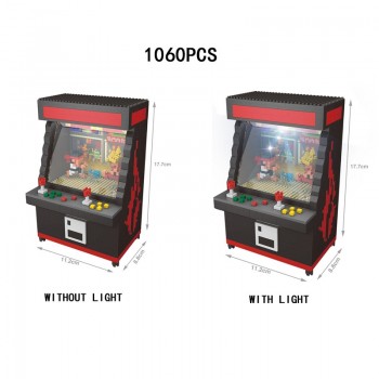 Funny Street Fighter Arcadegames micro diamond building block Game Console assemblage bricks toys nanoblock with led light