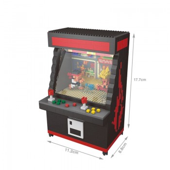 Funny Street Fighter Arcadegames micro diamond building block Game Console assemblage bricks toys nanoblock with led light