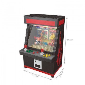 Funny Street Fighter Arcadegames micro diamond building block Game Console assemblage bricks toys nanoblock with led light