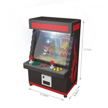 Funny Street Fighter Arcadegames micro diamond building block Game Console assemblage bricks toys nanoblock with led light