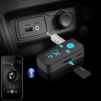 Bluetooth  4.1 Wireless USB Receiver Bluetooth 3.5mm Audio Adapter  Jack AUX TF Card Reader Microphone Hands Free Calling