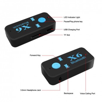 Bluetooth  4.1 Wireless USB Receiver Bluetooth 3.5mm Audio Adapter  Jack AUX TF Card Reader Microphone Hands Free Calling