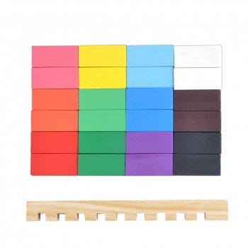 240pcs/set Domino Toys Children Wooden Toys Colored Domino Blocks Kits Early Learning Dominoes Games Educational Children Toys