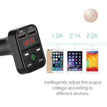 Bluetooth FM Transmitter Hands Free Car Kit Car Styling MP3 Music Player TF Flash Music 5V 2.1A USB Charger 12V-24V FM Modulator