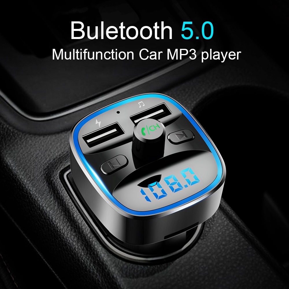 CDEN car mp3 music player Bluetooth 5.0 receiver FM transmitter Dual USB car charger U disk / TF card lossless music player