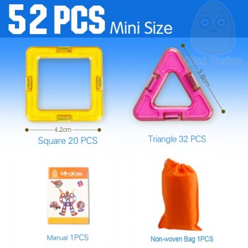 52-106PCS Mini Magnetic Blocks Educational Construction Set Models amp; Building Toy ABS Magnet Designer Kids Gift