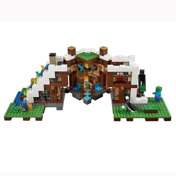 Minecraft The Waterfall Base Steve Alex enderman 21134 LegoINGlys 829 DIY Model Building Block Set Kids Brick Toy festival gift