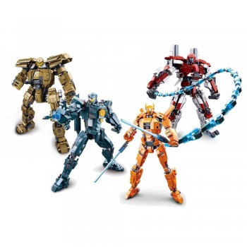 Sluban Building Block Pacific Rim Gipsy Averger Saber Athena Bracer Phoenix Guardian Bravo Action Figure Educational Brick Toy
