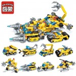 Enlighten Construction Engineering Building Block Technic 8 in1 the Legend of Chariot 622pcs Educational Bricks Toy