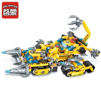 Enlighten Construction Engineering Building Block Technic 8 in1 the Legend of Chariot 622pcs Educational Bricks Toy