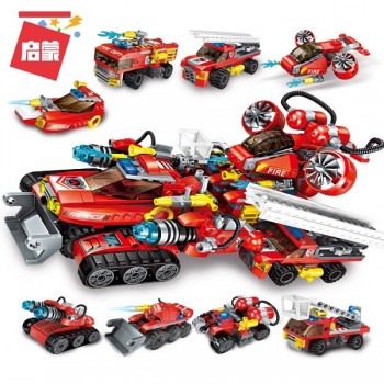 Enlighten Construction Engineering Building Block Technic 8 in1 the Legend of Chariot 622pcs Educational Bricks Toy