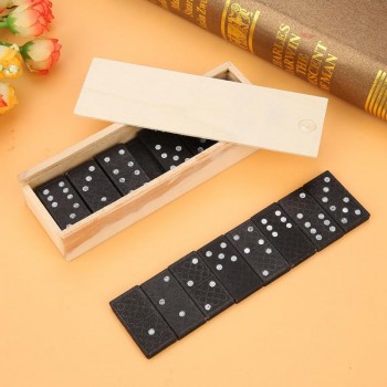 28Pcs/Set Wooden Domino Board Games Travel Funny Table Game Domino Toys Kid Children Educational Toys For Children Gifts