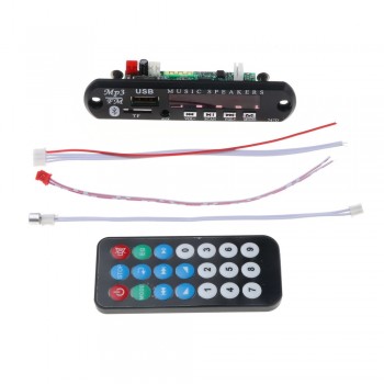 Car Bluetooth Handsfree kit FM Radio Mp3 Player Wireless TF USB 3.5mm AUX 5V 12V Car Audio Modification kit for Speakers