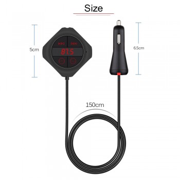 Onever 6-in-1 Hands Free Wireless Bluetooth FM Transmitter Modulator Car MP3 Player TF/SD Memory Card USB LCD Car Accessories