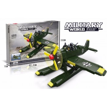 World war germany army air forces building block ww2 america fly tiger figures spitfire P-40 AR196 fighter model toy collection