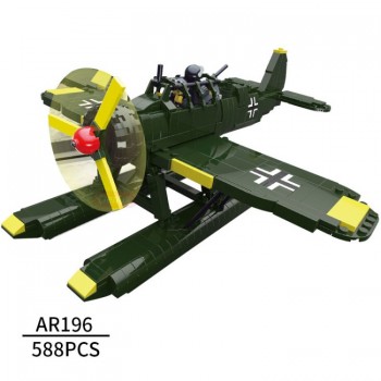 World war germany army air forces building block ww2 america fly tiger figures spitfire P-40 AR196 fighter model toy collection